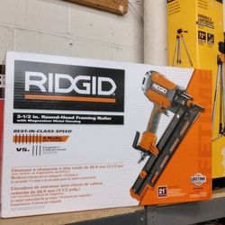 RIDGID 3 - 1/2" IN. ROUND - HEAD FRAMING NAILER WITH MAGNESIUM METAL HOUSING 