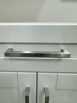 SATIN NICKEL 6 5/16” MODERN CABINET PULLS FOR KITCHEN OR BATH
