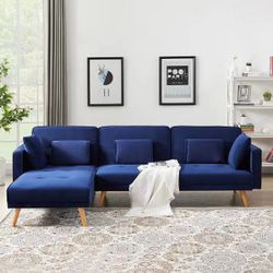 Brand new In Box Sofa couch With Chaise Blue 