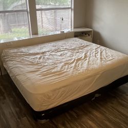 King Size Mattress + Box + Stand 