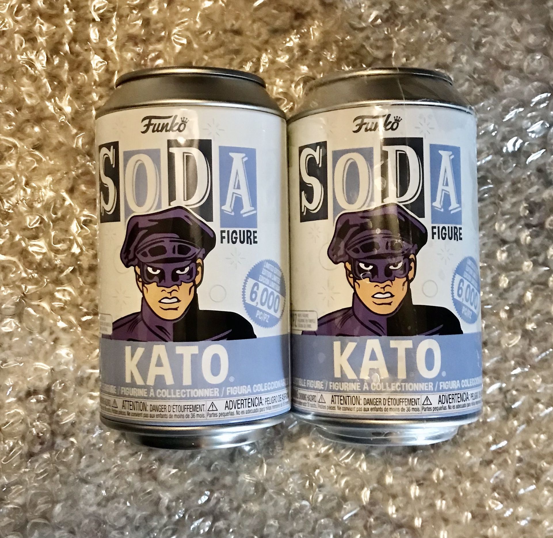 Funko SODA POP! KATO Green Hornet 1 Sealed Can & 1 Common NEW! The Sealed can does have a dent, please View Pics! Rare to find!