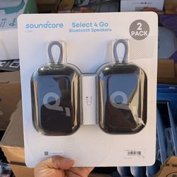 Sound core  Select 4 Go Bluetooth Speaker by Anker, 2-pack Bundle, Black & White