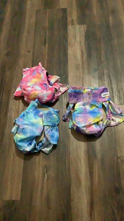 Tie-Dye Cloth female dog Diapers Set of 3 (Large)