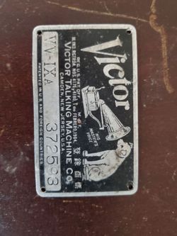 Victor talking machine & records