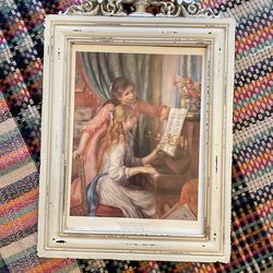 Print Of Young Girls At The Piano (Renoir), Framed 