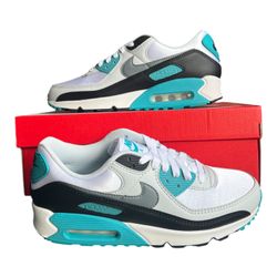 Nike Air Max 90 (Womens Size 10) WHITE/ COOL GREY-TEAL