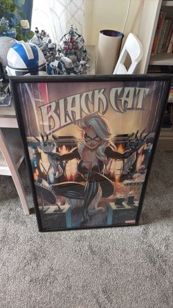 J Scott Campbell signed Black Cat Poster