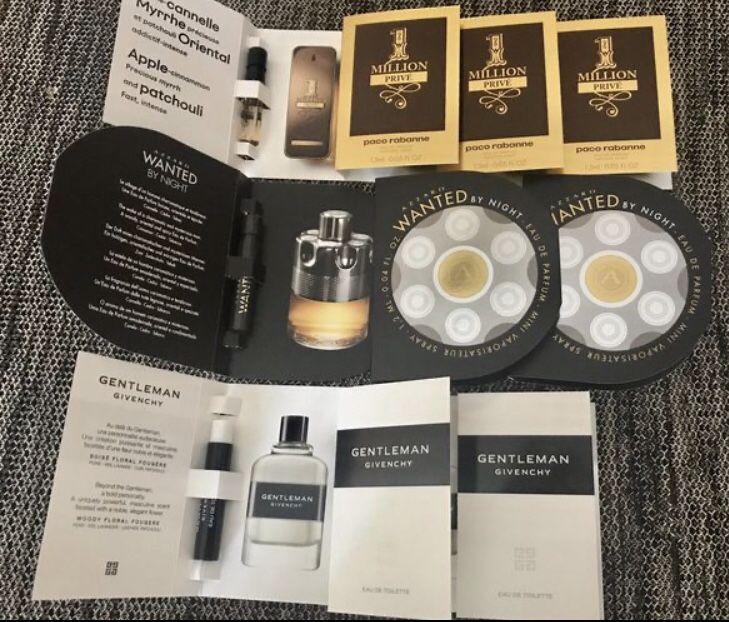 Azzaro, Paco Robanne, Givenchy sample set