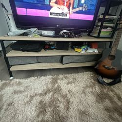 Double shelved TV stand