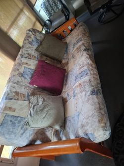QUEEN SOFA BED WOOD FRAME