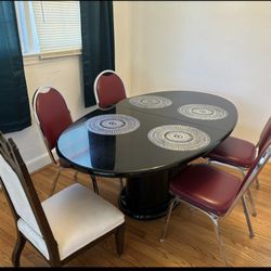 Beautiful Black Lacquer Dining Table