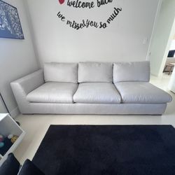 Restoration Hardware Linen Sofá 