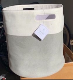 NEW With Tags Retired Pottery Barn Canvas Colorblock Tote/ Toy Dump $60