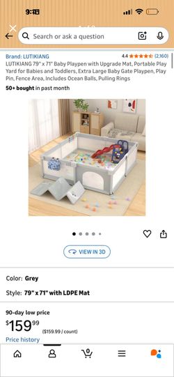 Play Pen A Need For Moving Babies ( Pad Not Included)