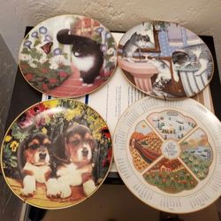Decorative Cats And Dogs Display Plates $8 Each 