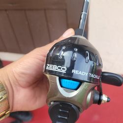 Zebco Ready Tackle Spin Cast Reel And Fishing Rod 