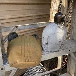 Vintage Military Water Canteen 