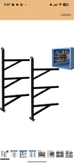 2 Pcs Shipping Container Shelving Bracket, 22"(D) x 46.5"(H)
Shipping Container Accessories, Heavy Duty Steel Adjustable Shelf Brackets for Containers