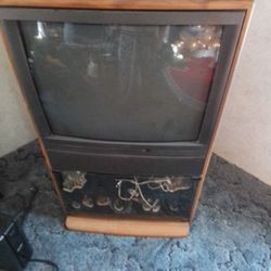 Fully functional seventeen inch CRT TV