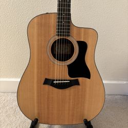 Taylor 110ce Dreadnought Acoustic Electric Guitar Natural