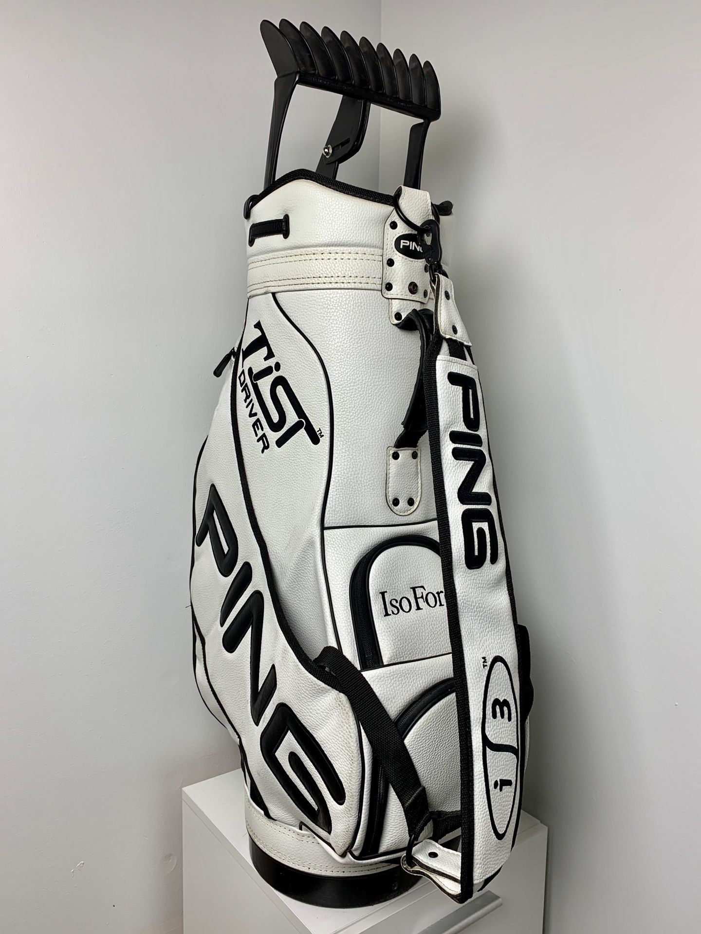 Rare Vtg Ping i3 Isoforce Tisi 3 Divider Golf Bag W/ Rain Cover & Iron Divider