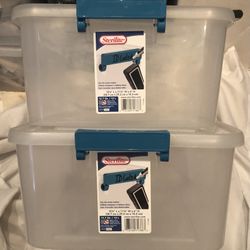 Sterilite Containers (2 Of Them / 11” Wide By 15” Long By 6” High)