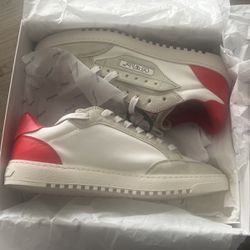 Off White 5.0 Off Court Low Top Sneaker White Red 