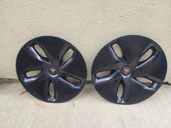 Tesla Model 3 - 2017-2023 - OEM 18 Inch Aero Hubcaps Set Of 2