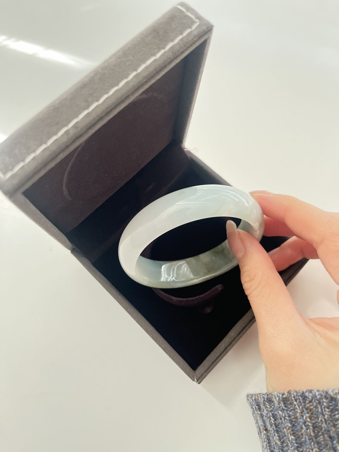 Natural Ice Silk Jades Bracelet