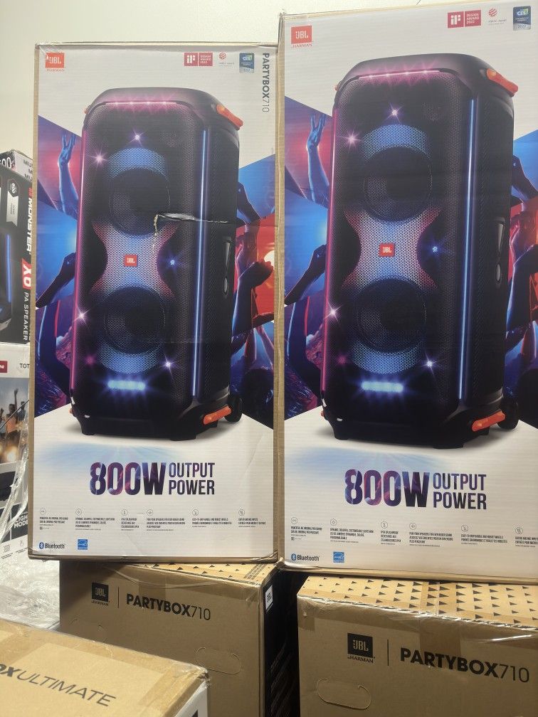 JBL Partybox 710. Beautiful Lighting Show.  Brand New.  We Offer FINANCING