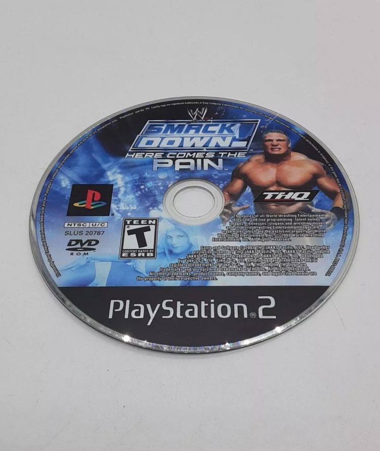 WWE Smackdown Here Comes the Pain PS2 Disc Only Tested and Works