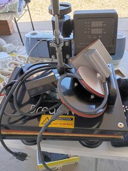 Cricut and press machine