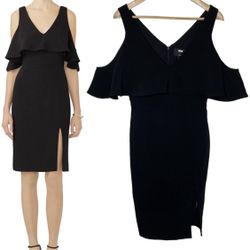 Greylin Women’s Black Cold Shoulder Sheath Dress Size Small