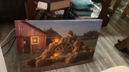 Light up fall picture 23 1/2 x 16