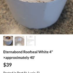 Eternabond Roofseal White 4" approximately 40' 