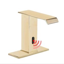 YBlucklly Automatic Sensor Touchless Gold Bathroom Sink Faucet 
