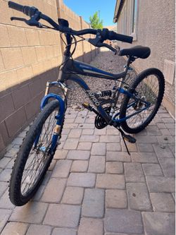 Full Suspension Mountain Bike- Blue/ Black Avigo Mountain Ridge