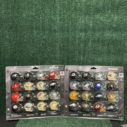RARE 2012 Riddell NFL NFC AFC Pocket Size Helmets Conference Set With Redskins.