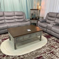 NEW🌞$10 Down Payment Finance & Delivery Available ▪️▪️Jarita 2 Piece Reclining Living Room Set ▪️ Sofa & Loveseat