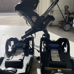 Doona Infant Car Seat & Stroller + 2 Bases + Travel Bag
