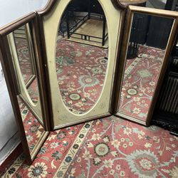 Vintage Tri-Fold Mirror 