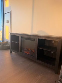 TV Stand with Electric Fireplace