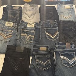 Mens NWOT 36,38 Salvage and buckle black jeans