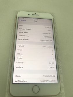 IPhone 8 Plus 64 Gb T-MOBILE METRO PCS SIMPLE MOBILE