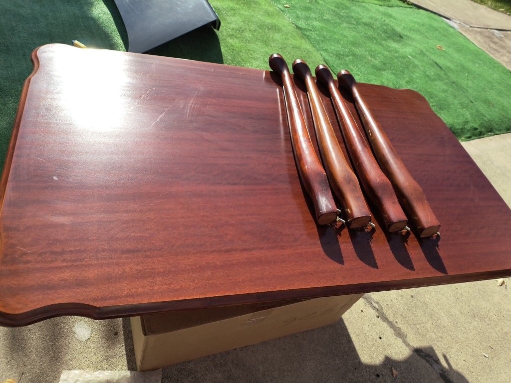 Solid Cherry Wood Dining Table With 5chairs