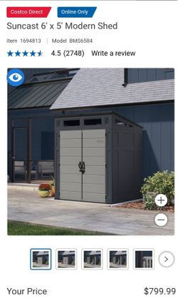 Suncast 6' x 5' Modern Shed $650