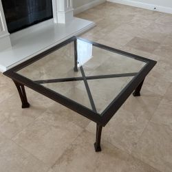 Coffee Table- Metal Frame and Glass