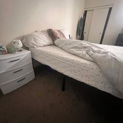 Queen mattress and bed frame
