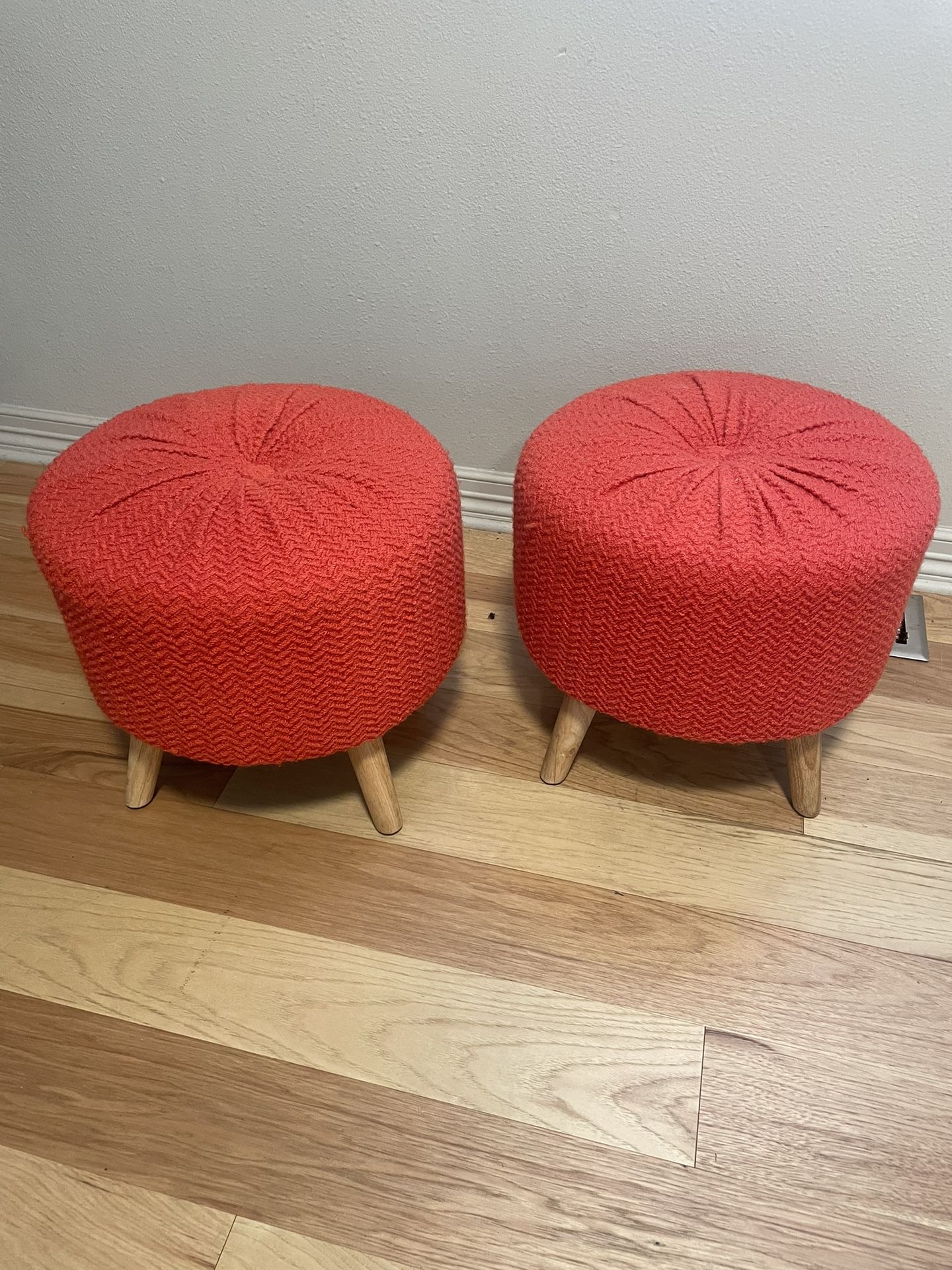 Two Orange Stools