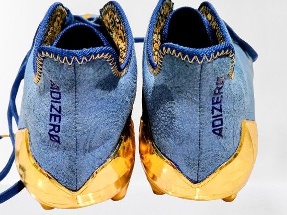 ADIDAS Adizero 5-Star 6.0 Sunday's Best Football Cleats Blue/Metallic Gold Men13